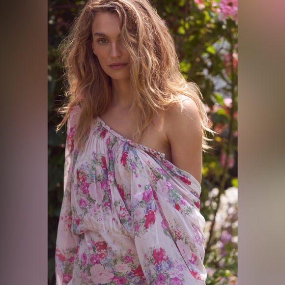 NWT $645 LoveSHackFancy Daya Pleated Floral-print  Maxi Dress - Picture 2 of 13